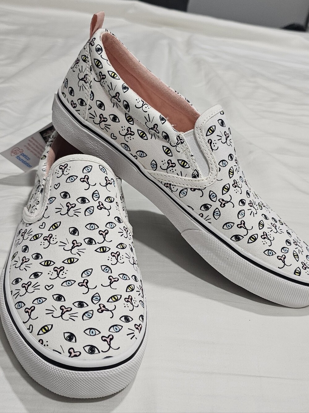 White Slip-On Memory Foam Sketchers